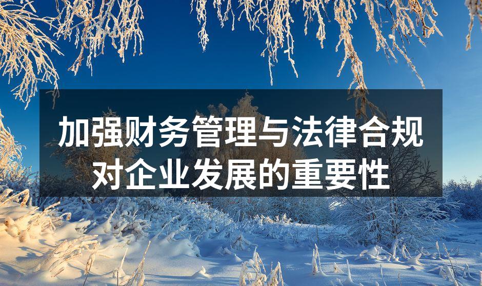 加强财务管理与法律合规对企业发展的重要性